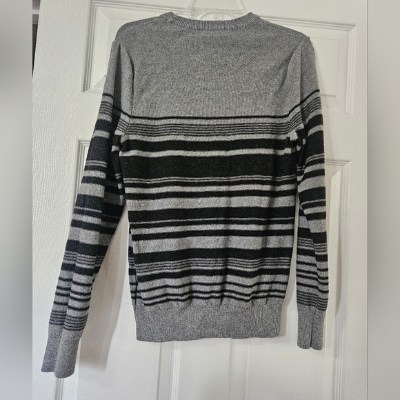 Mens Express Crew Neck Striped Sweater - Picture 5 of 6